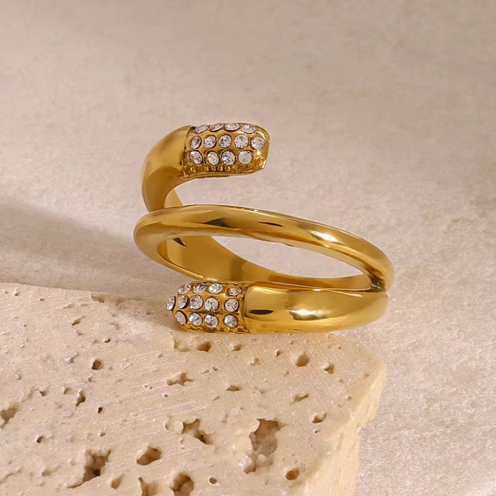 Irregular Smooth Gold rings