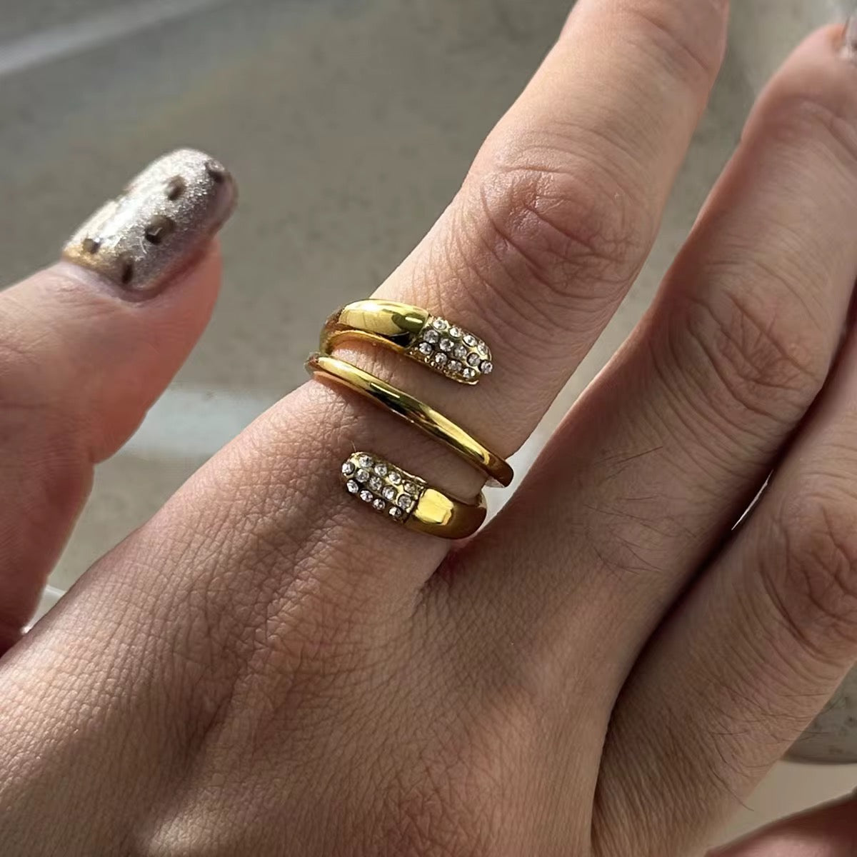 Irregular Smooth Gold rings