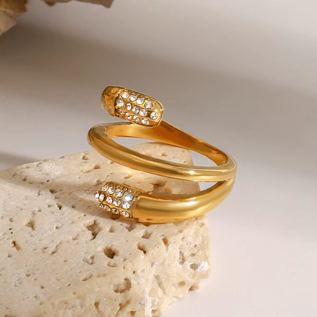 Irregular Smooth Gold rings