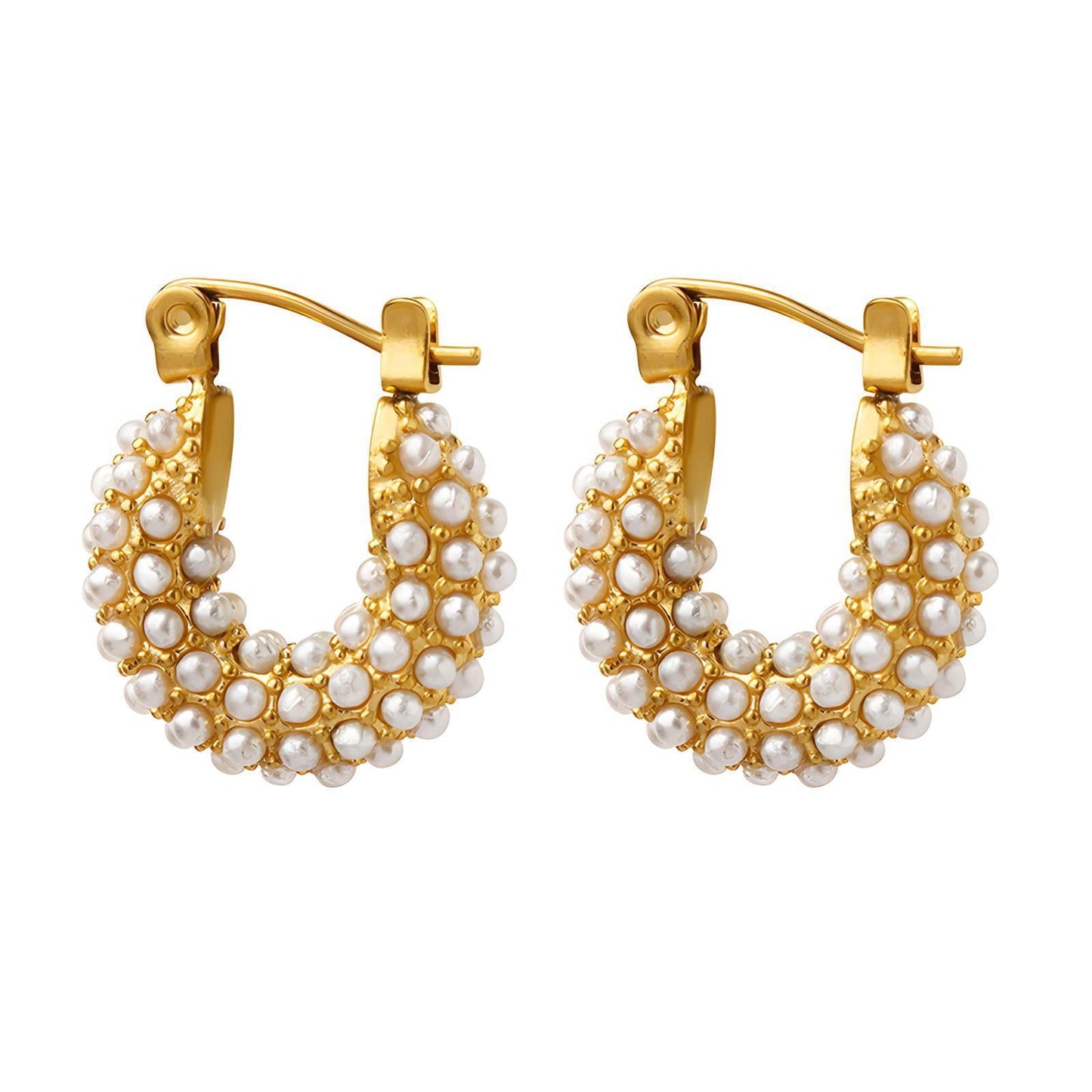 Luxe Pearl Cluster Hoops
