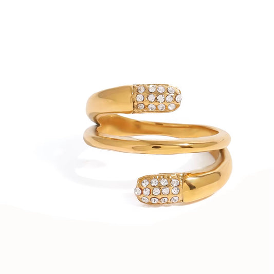 Irregular Smooth Gold rings