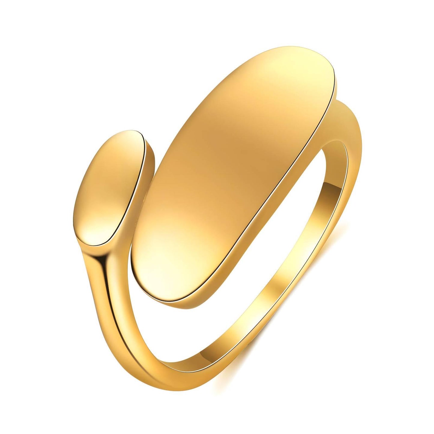 Dual Oval Open Gold Ring